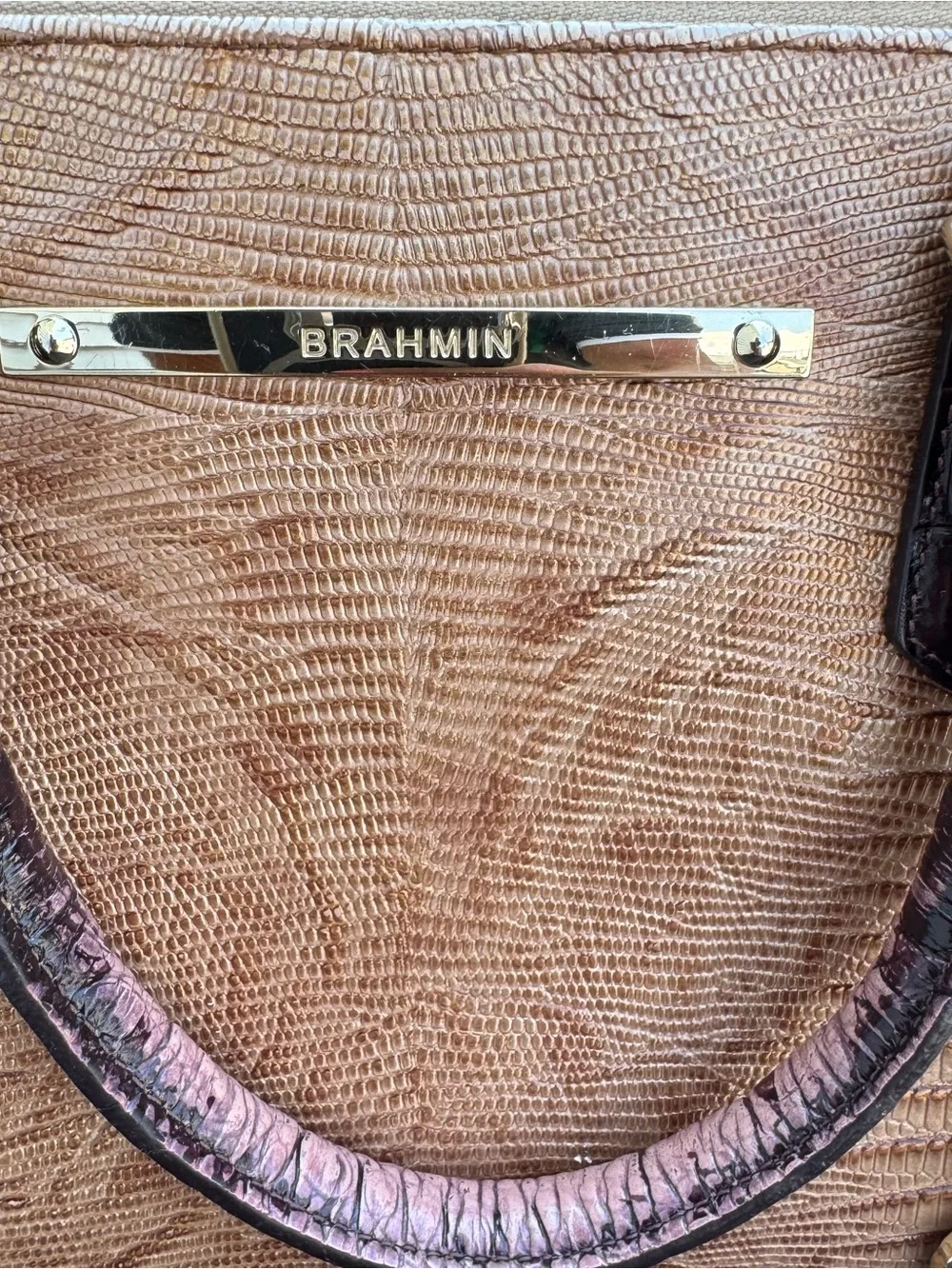 Brahmin Lincoln Satchel in Toasted Almond